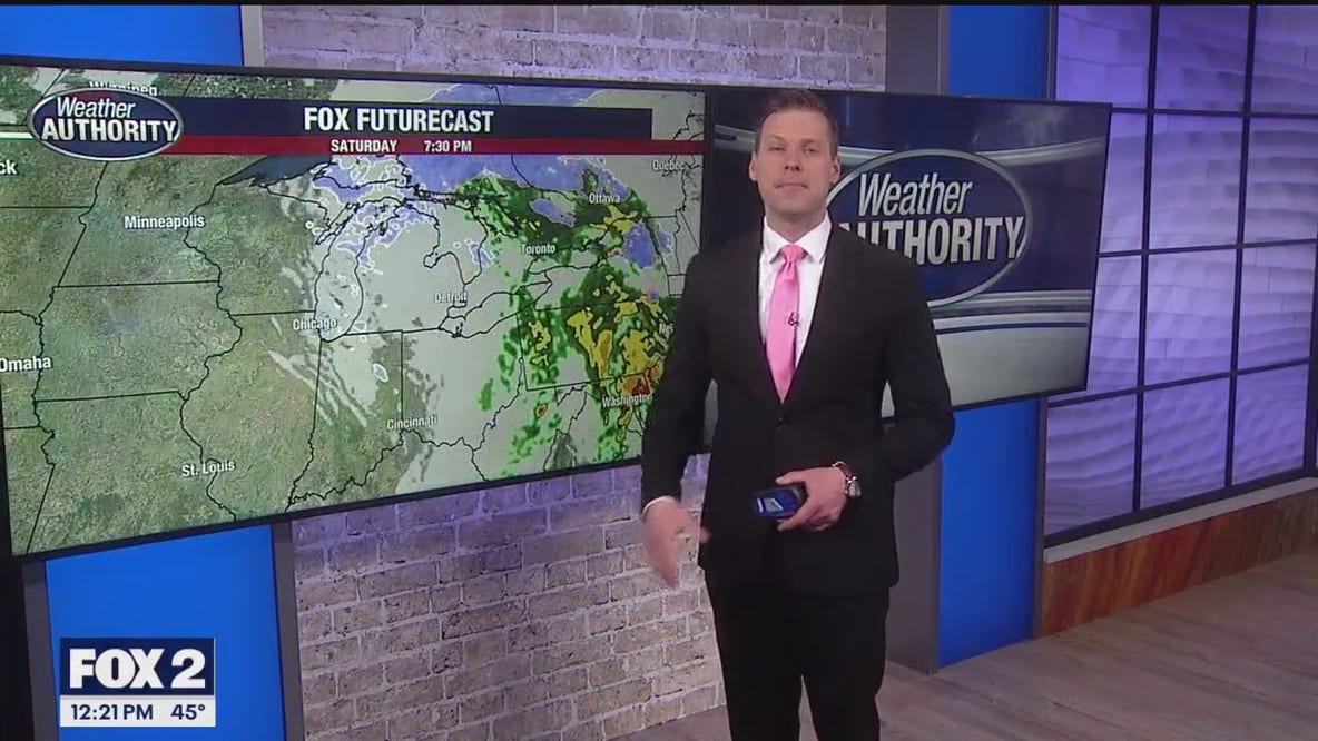 Showers move in Friday into Saturday